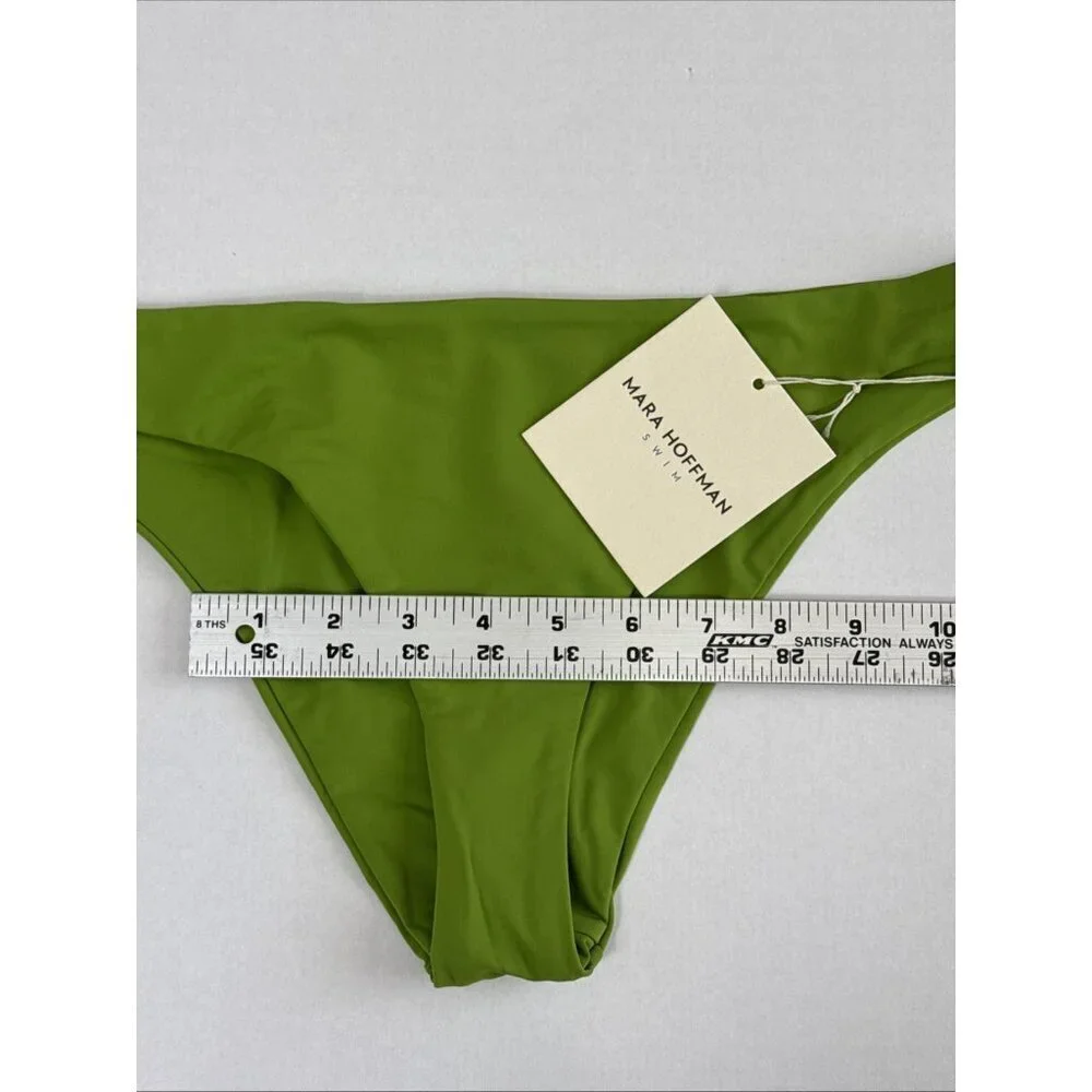 Mara Hoffman Women's L KAY‎ CICORIA Green Bikini Swim Bottom NWT UPF 50+